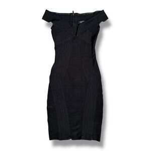 Marciano For Guess KANDICE OFF-SHOULDER BANDAGE BodyCon DRESS Black Fitted